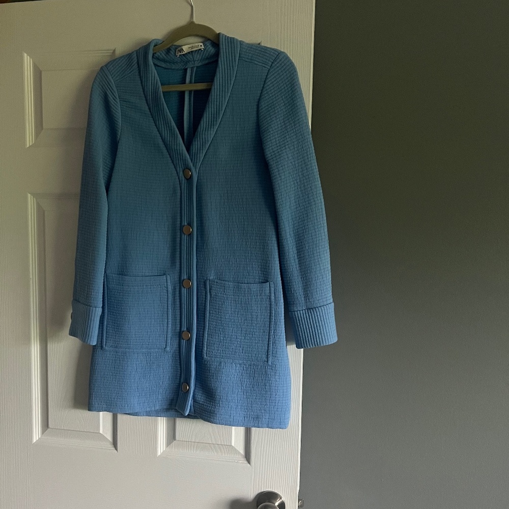 Zara blue blazer dress